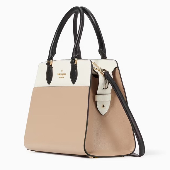 Kate Spade Madison Colorblock Saffiano Leather Medium Satchel Crossbody - Picture 3 of 5